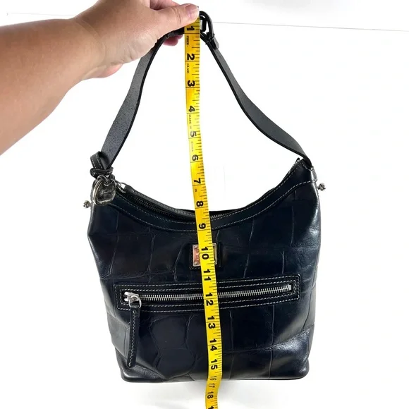 Dooney & Bourke Leather Shoulder Bag Black - Picture 6 of 13